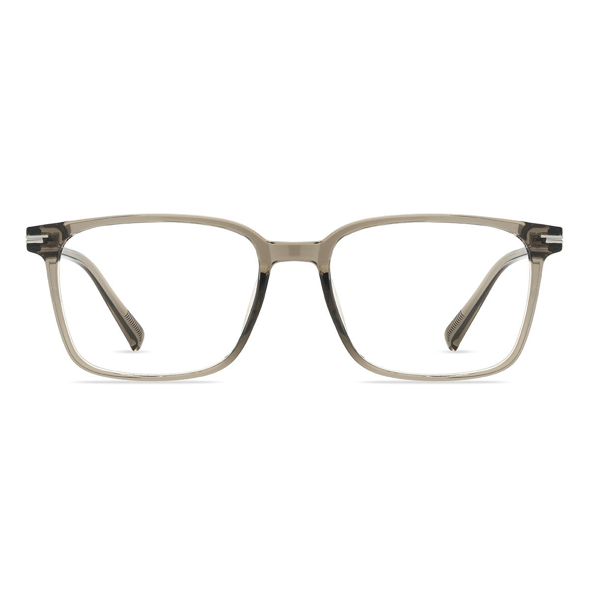 Rose Gold Yellow Markus Glasses - Rectangle Clip-On Sunglasses