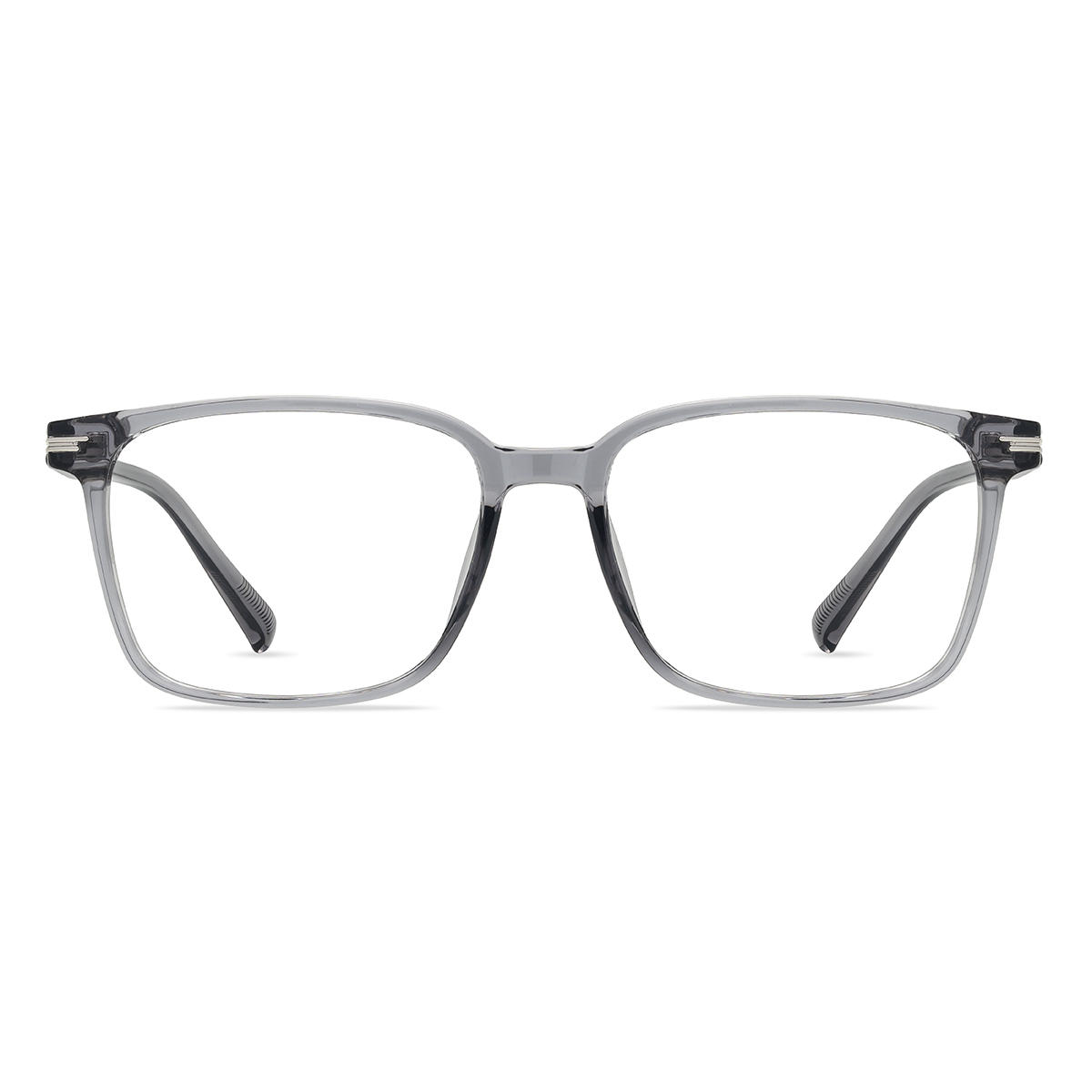 Silver Blue Markus Glasses - Rectangle Clip-On Sunglasses
