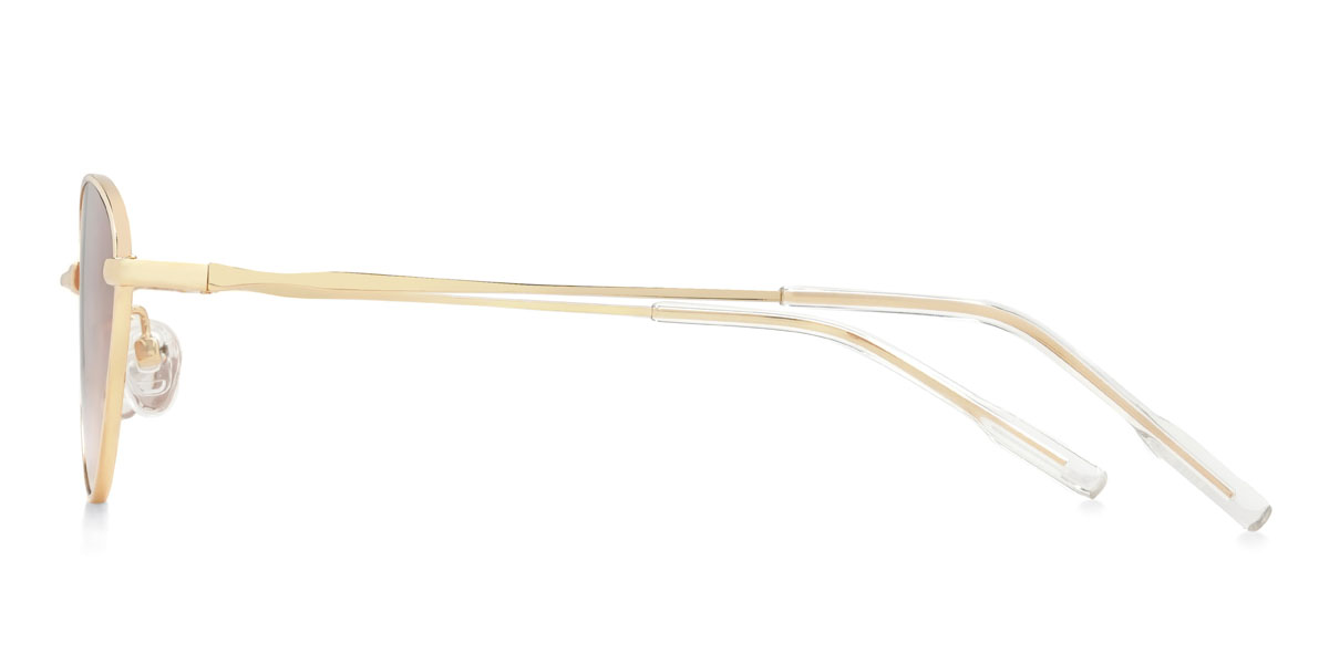 Gold Braun Hnesty Brille - Oval Sunglasses