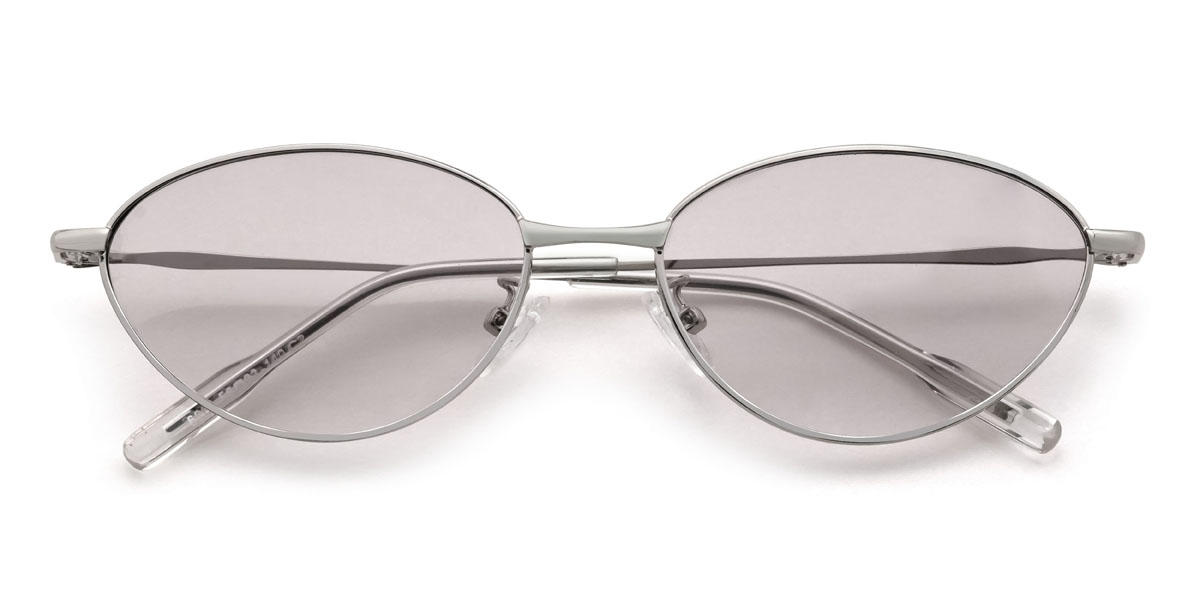 Silber Nebelrosa Hnesty Brille - Oval Sunglasses