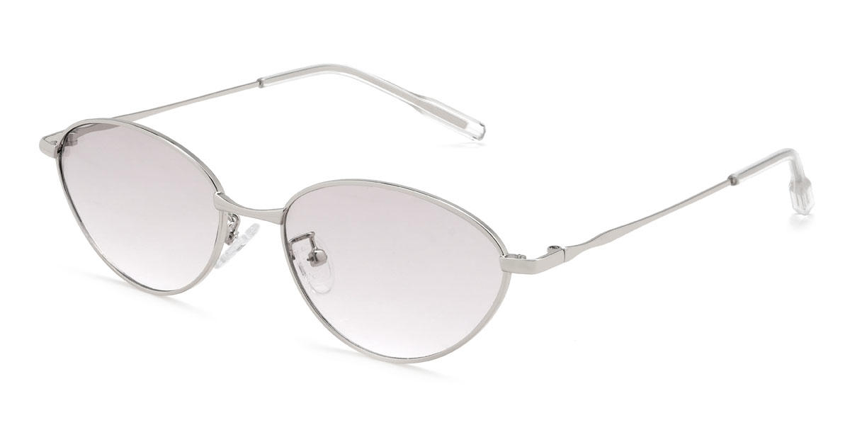 Silber Nebelrosa Hnesty Brille - Oval Sunglasses