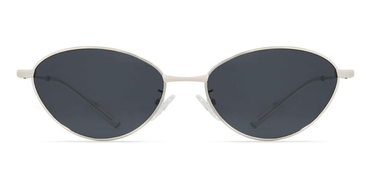 Silver Grey Hnesty Glasses - Oval Sunglasses