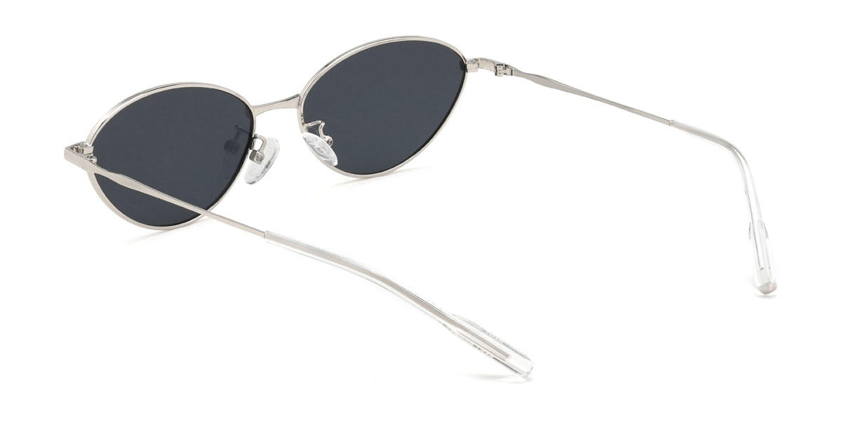 Silver Grey Hnesty Glasses - Oval Sunglasses
