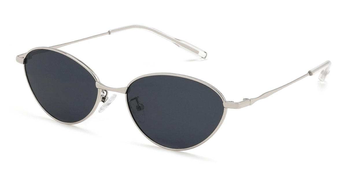 Silver Grey Hnesty Glasses - Oval Sunglasses