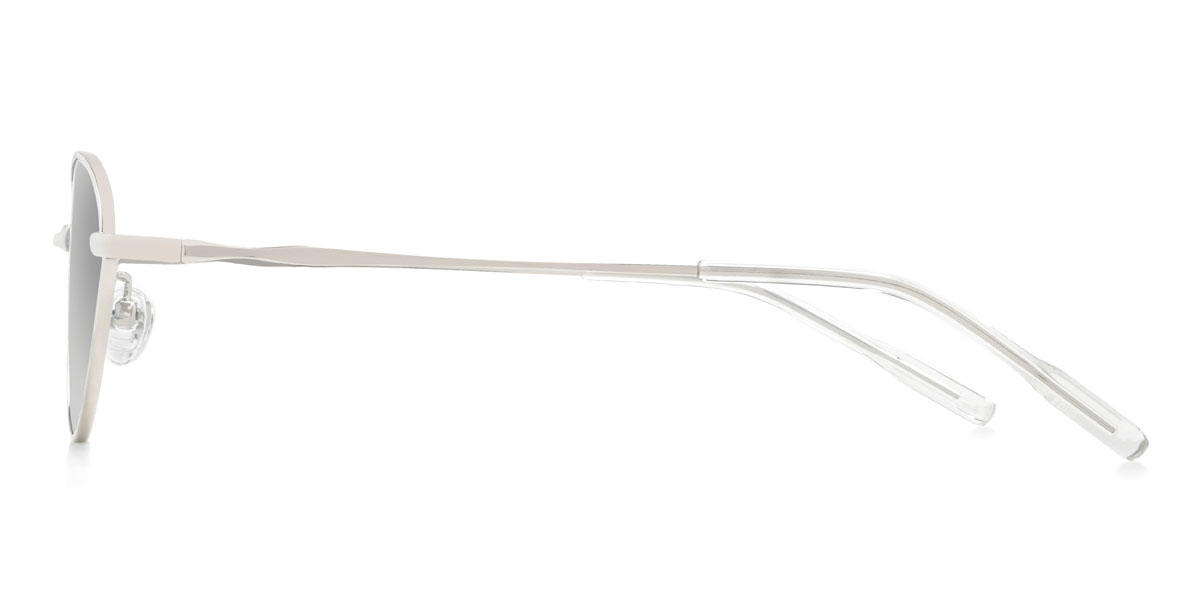 Silver Grey Hnesty Glasses - Oval Sunglasses