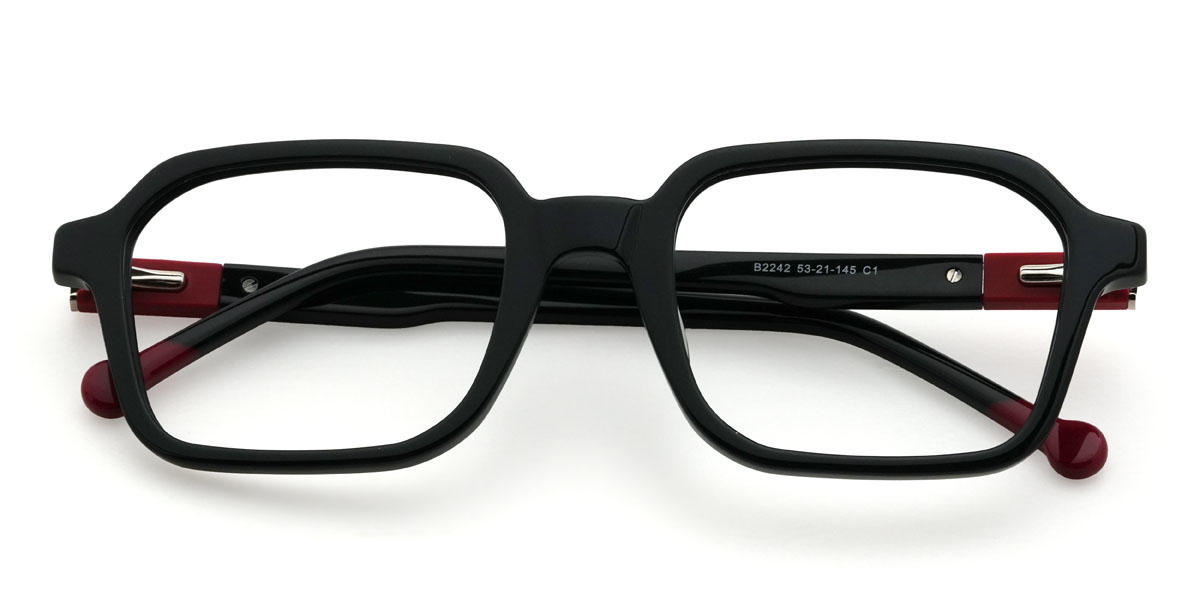 Black Alistair Glasses - Rectangle Glasses