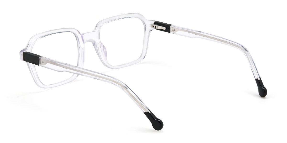 Clear Purple Alistair Glasses - Rectangle Glasses