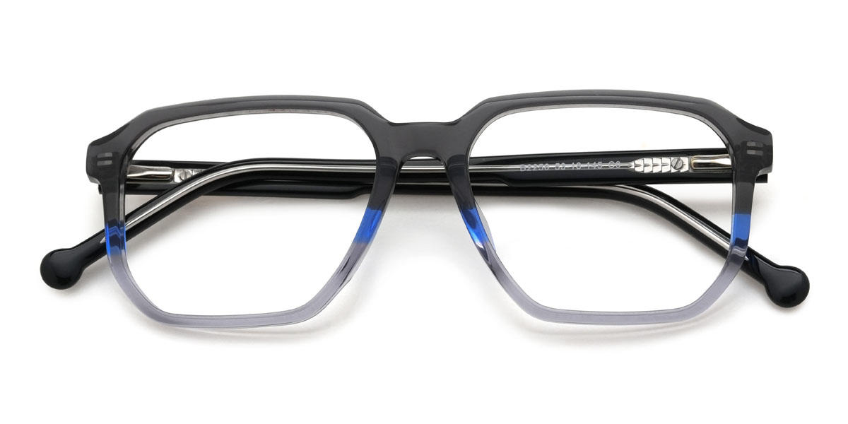 Grau Blau Gerardo Brille - Rectangle Glasses