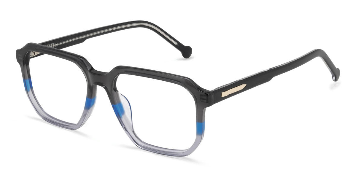 Grau Blau Gerardo Brille - Rectangle Glasses
