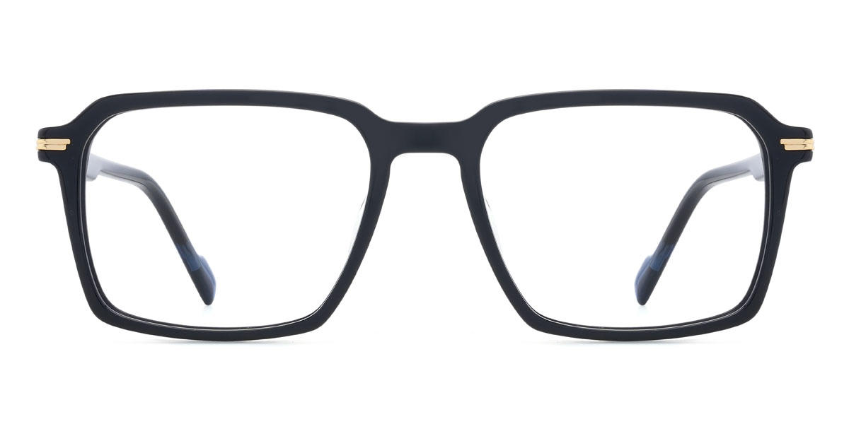 Black Vincenzo Glasses - Rectangle Glasses