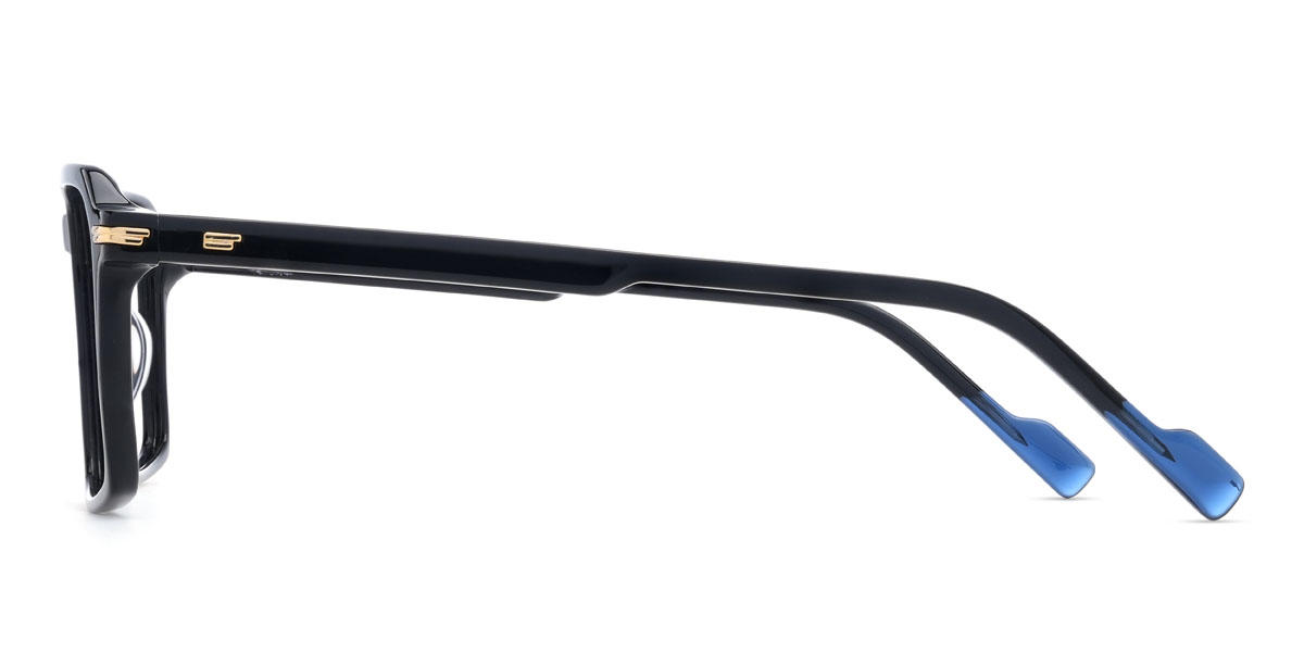 Black Vincenzo Glasses - Rectangle Glasses