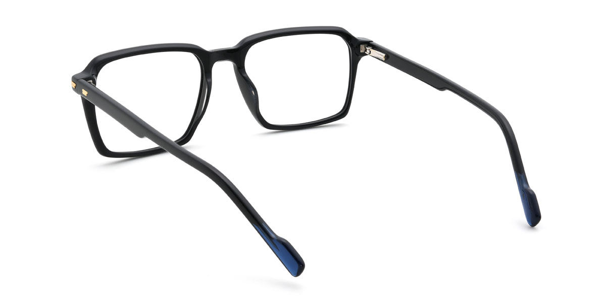 Black Vincenzo Glasses - Rectangle Glasses