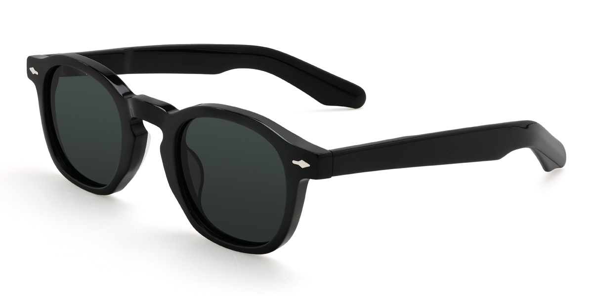 Black Grey Breyon Glasses - Oval Sunglasses
