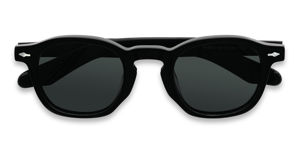 Black Grey Breyon Glasses - Oval Sunglasses