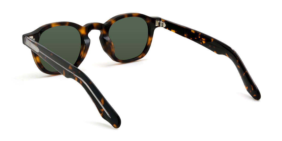 Tortoiseshell Dark Green Breyon Glasses - Oval Sunglasses