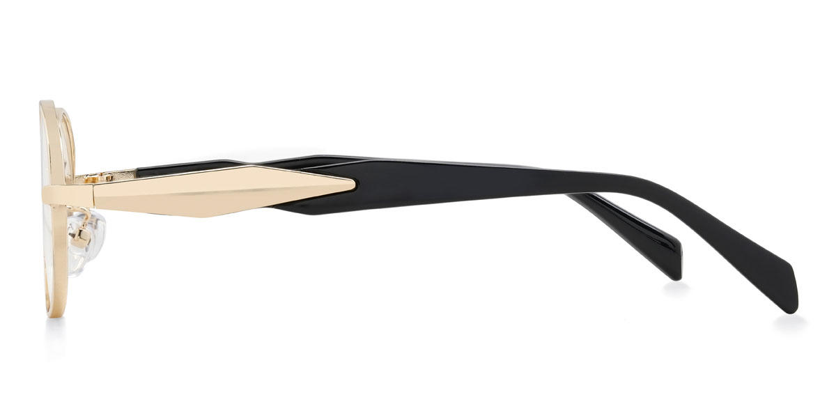 Gold Zaviyar Glasses - Oval Glasses