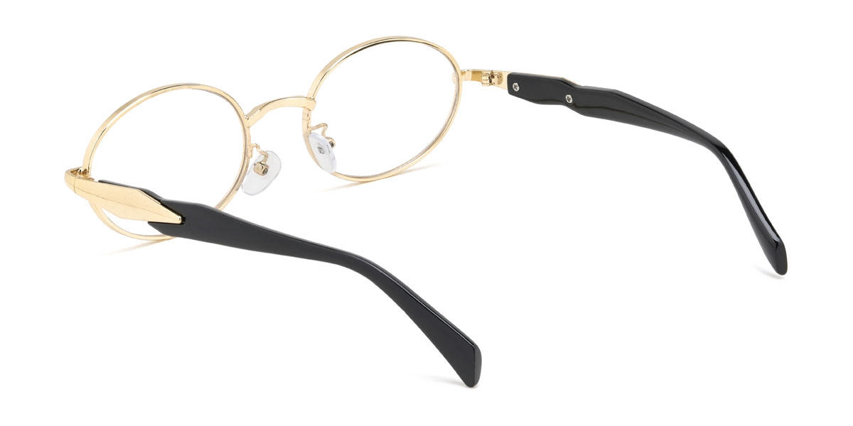 Gold Zaviyar Glasses - Oval Glasses