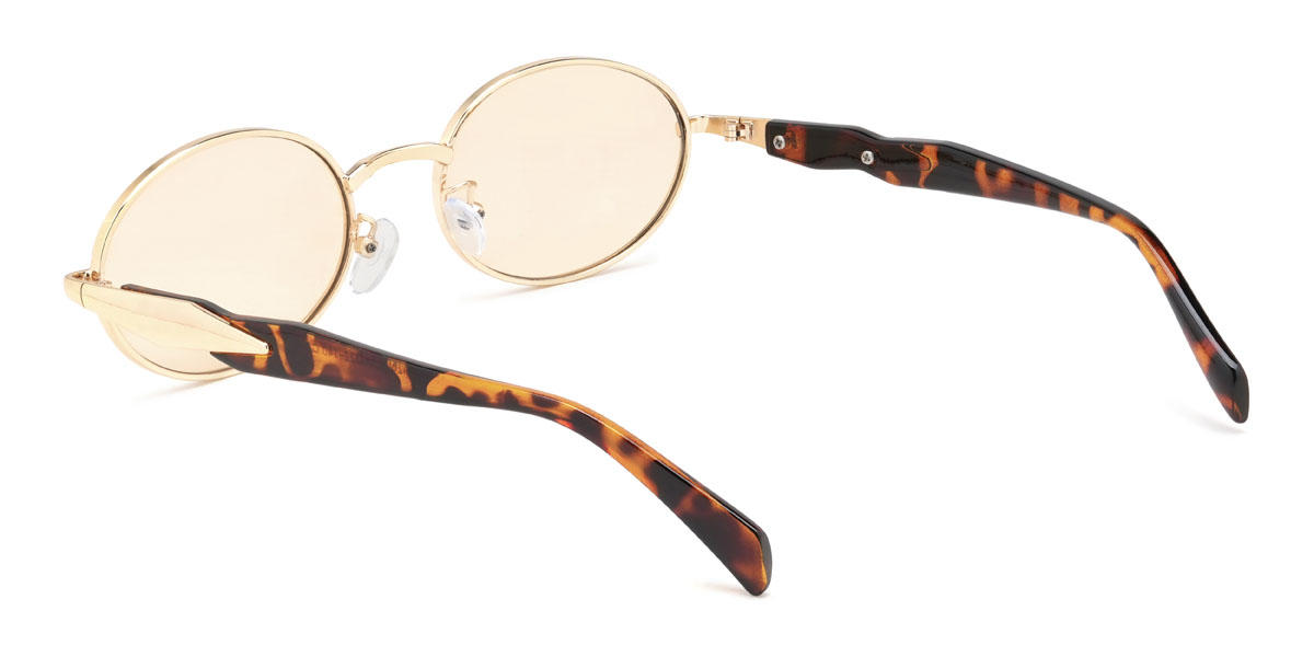 Gold Orange Jaelynn Glasses - Oval Sunglasses