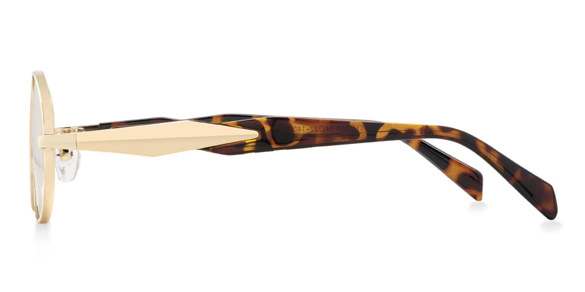 Gold Orange Jaelynn Glasses - Oval Sunglasses