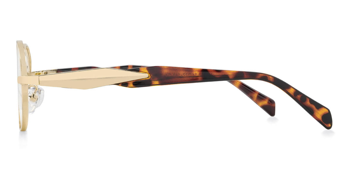 Gold Braun Jaelynn Brille - Oval Sunglasses
