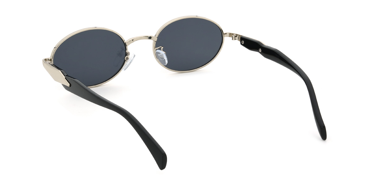 Silver Grey Jaelynn Glasses - Oval Sunglasses