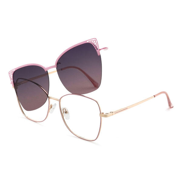 Rosa Maliah Brille - Cat Eye Clip-On Sunglasses