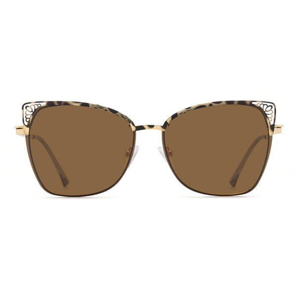 Schwarz Maliah Brille - Cat Eye Clip-On Sunglasses