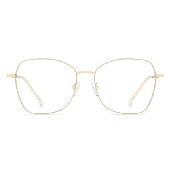 Cream Maliah Glasses - Cat Eye Clip-On Sunglasses