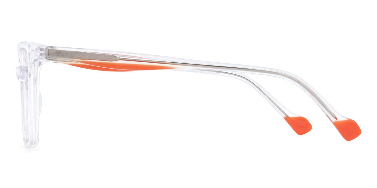 Clear Purple Aurelio Glasses - Rectangle Glasses