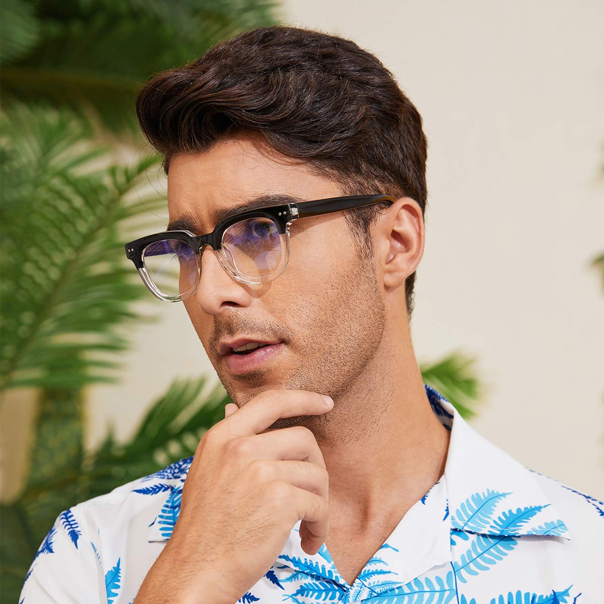 Black Clear Arlo Glasses - Square Glasses