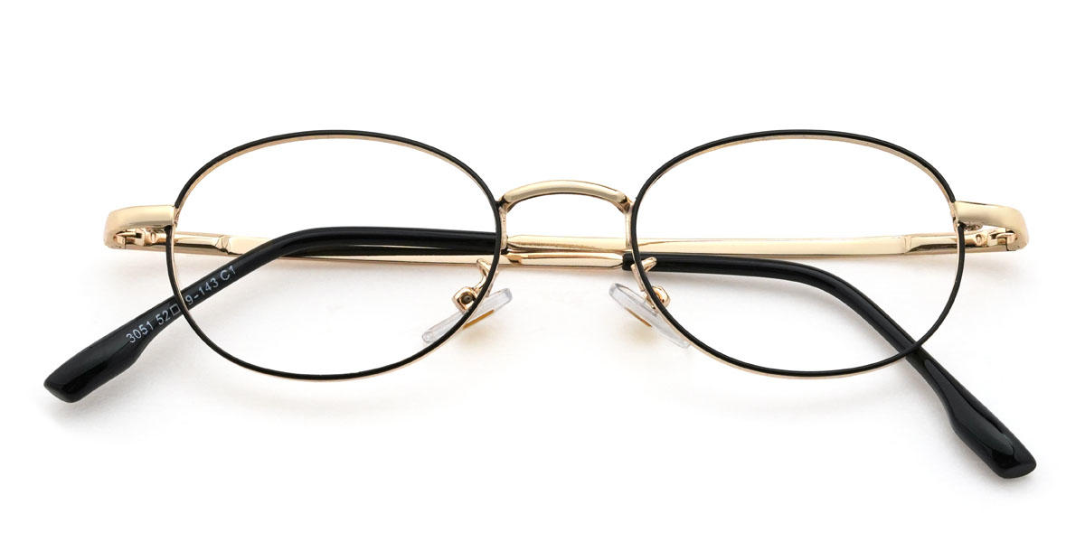 Gold Schwarz Darrion Brille - Oval Glasses