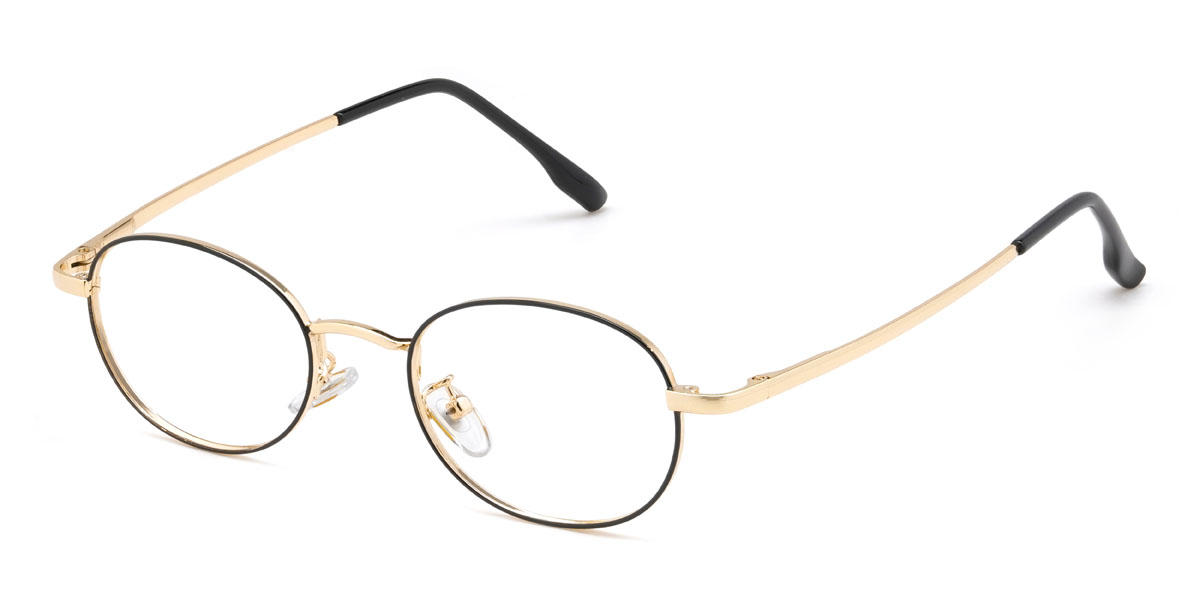 Gold Schwarz Darrion Brille - Oval Glasses