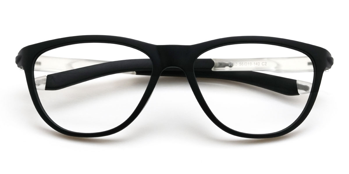 Black Clear Zainab Glasses - Oval Glasses