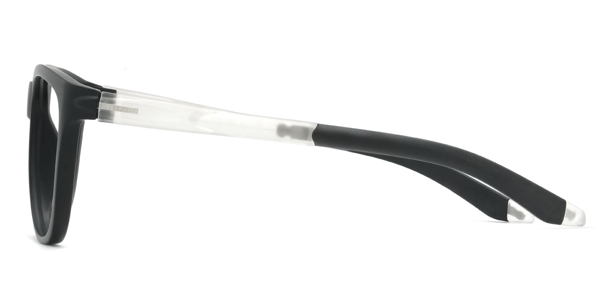 Black Clear Zainab Glasses - Oval Glasses