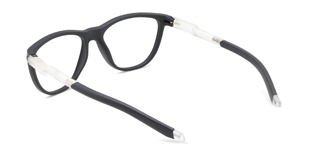 Black Clear Zainab Glasses - Oval Glasses