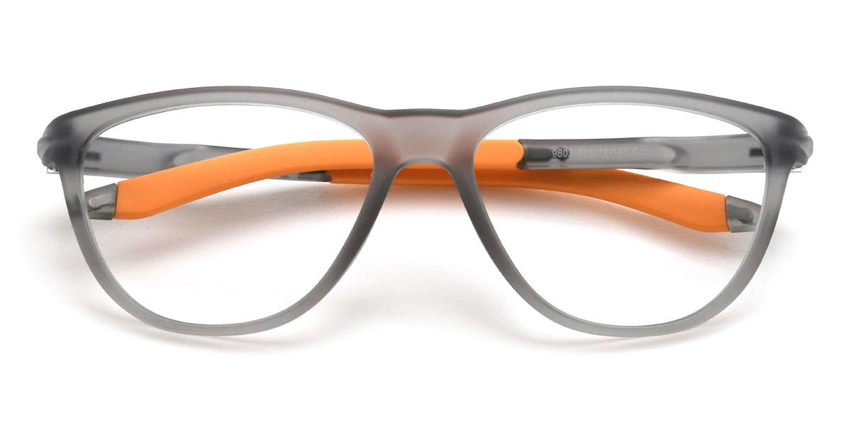Grey Zainab Glasses - Oval Glasses