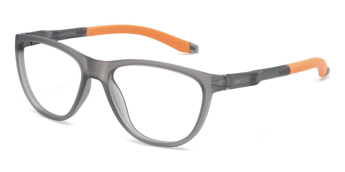 Grey Zainab Glasses - Oval Glasses