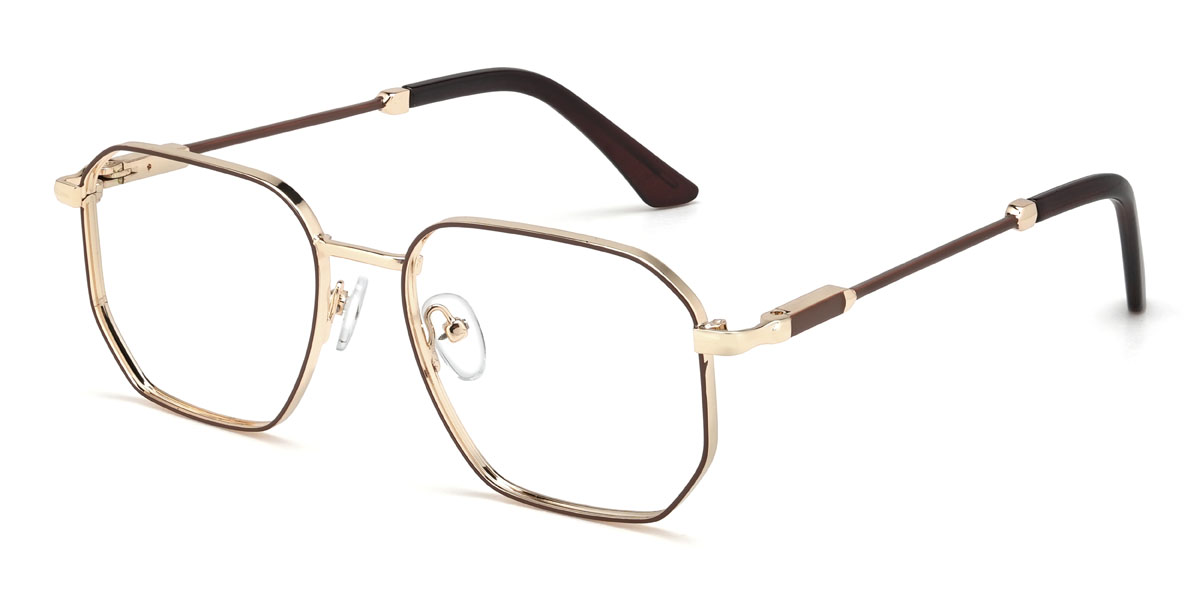 Brown Zohan Glasses - Rectangle Glasses