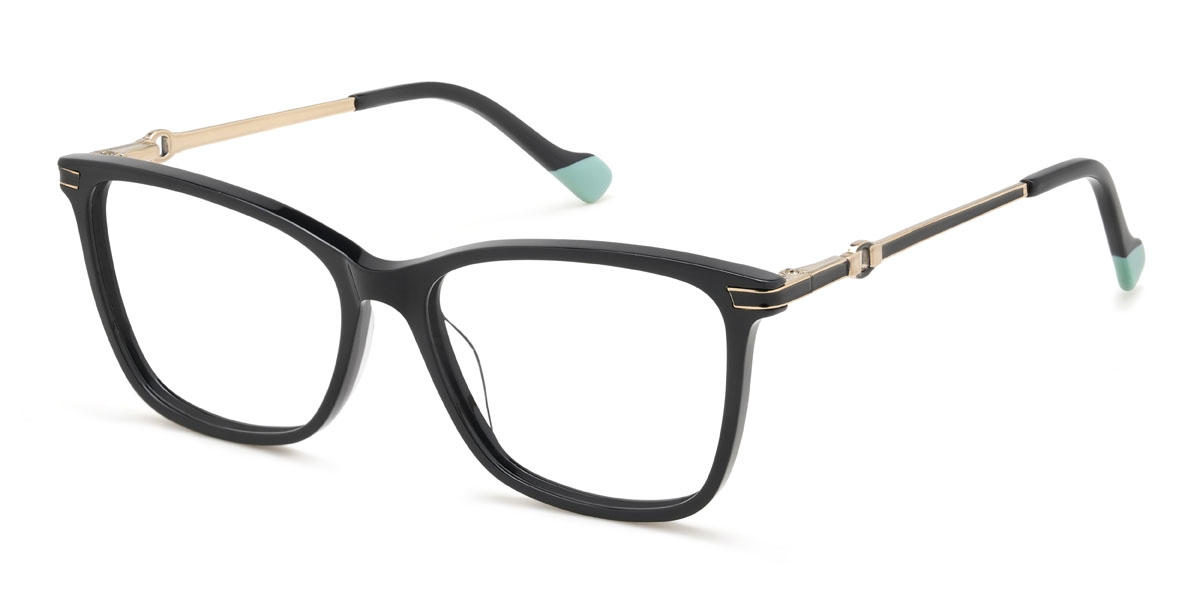 Negro Samaira Gafas - Rectangle Glasses