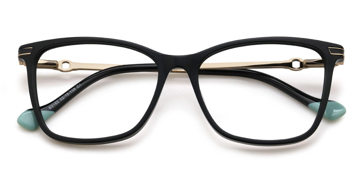 Negro Samaira Gafas - Rectangle Glasses