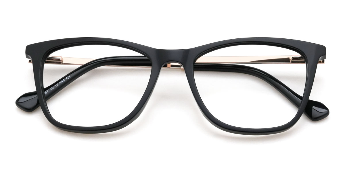 Black Alfie Glasses - Rectangle Glasses