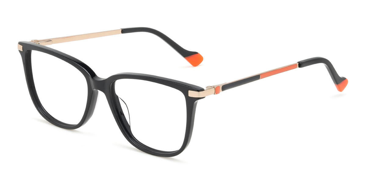 Black Maylee Glasses - Rectangle Glasses