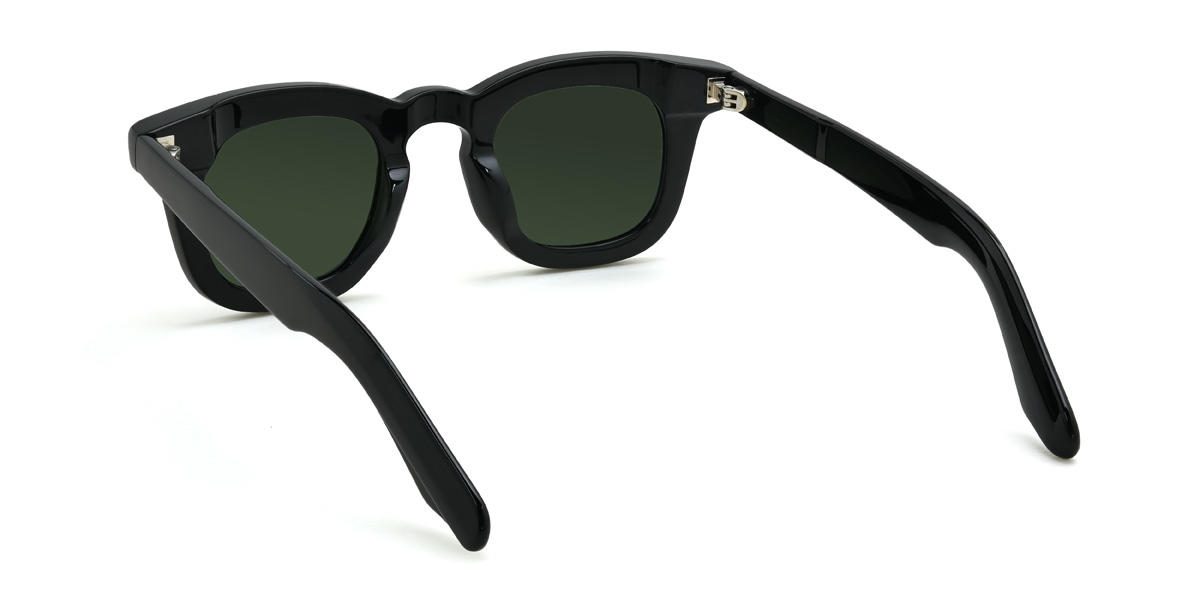 Negro Verde Oscuro Bryleigh Gafas - Rectangle Sunglasses