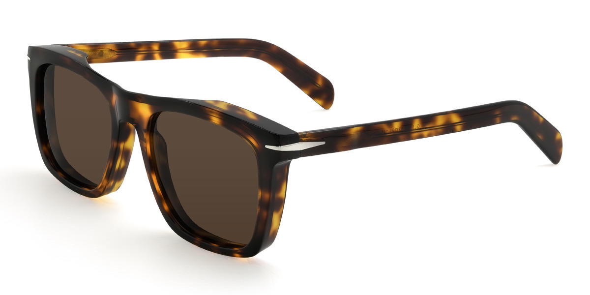 Tortoiseshell Brown Yareli Glasses - Rectangle Sunglasses