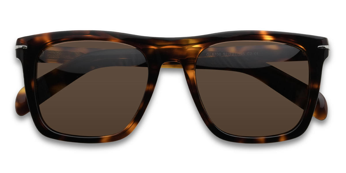 Tortoiseshell Brown Yareli Glasses - Rectangle Sunglasses