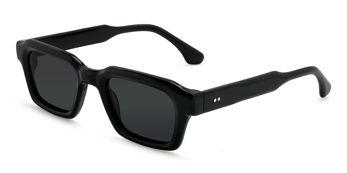 Schwarz Grau Maizie Brille - Rectangle Sunglasses