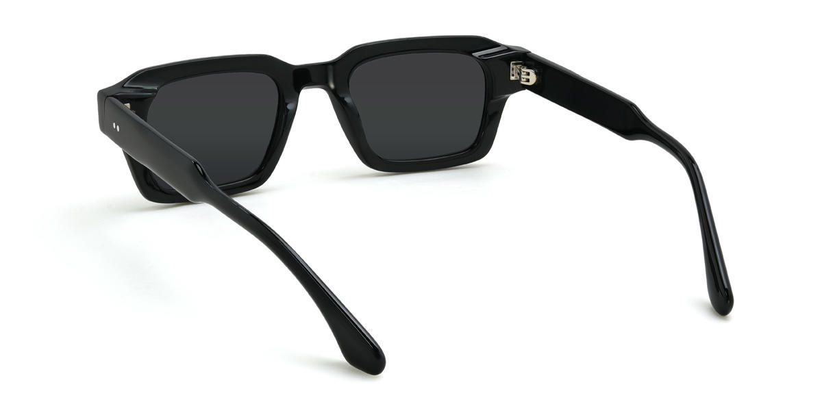 Schwarz Grau Maizie Brille - Rectangle Sunglasses