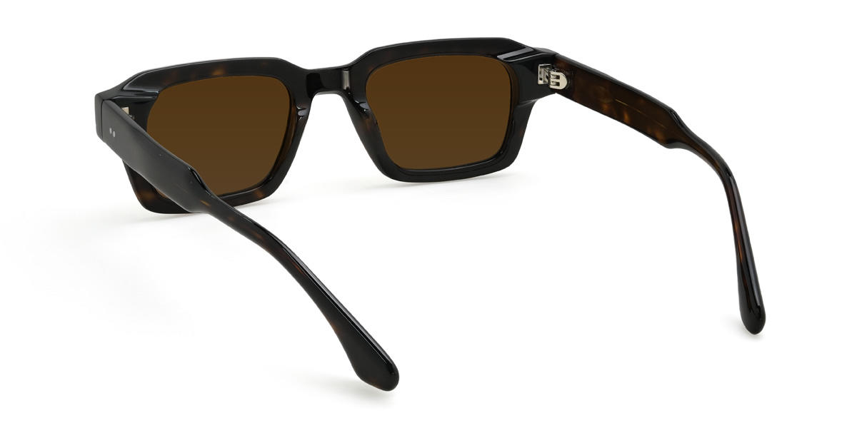 Écaille de tortue Marron Maizie Lunettes - Rectangle Sunglasses