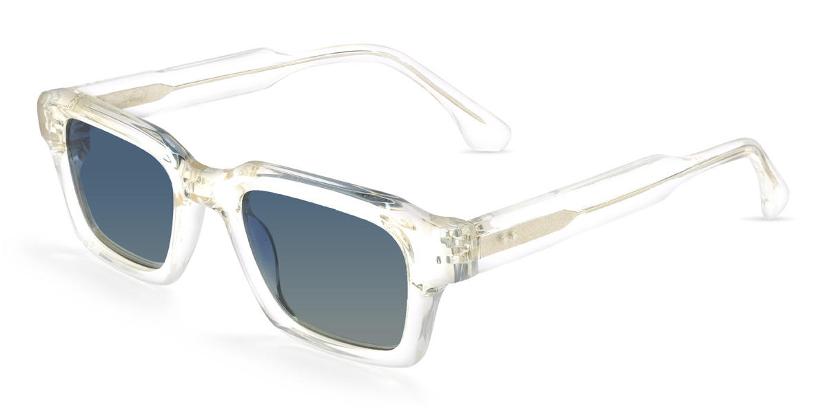 Transparente Azul degradado Maizie Gafas - Rectangle Sunglasses