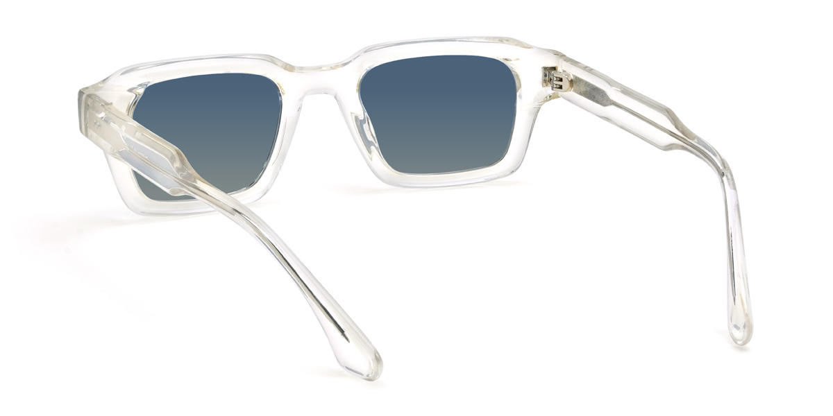 Transparente Azul degradado Maizie Gafas - Rectangle Sunglasses